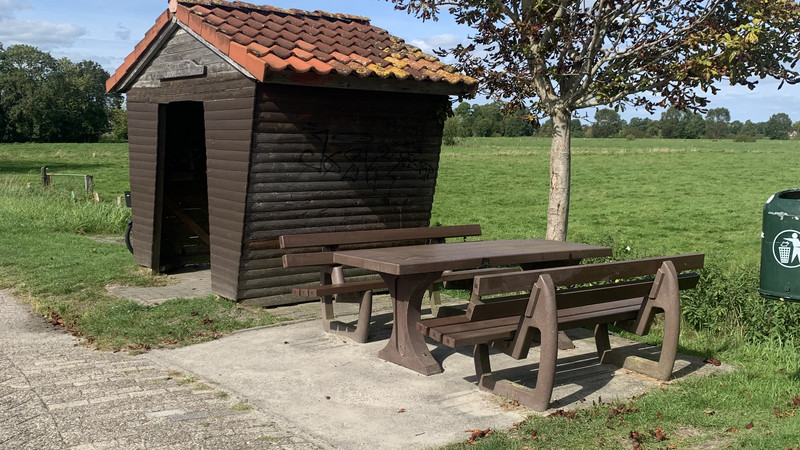Rastplatz für Fahrradfahrer