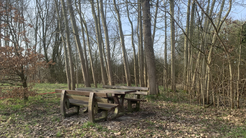 Rastplatz für Fahrradfahrer bei der Rudolfswieke