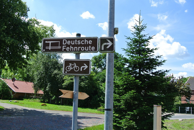 Wegweiser Deutsche Fehnroute 