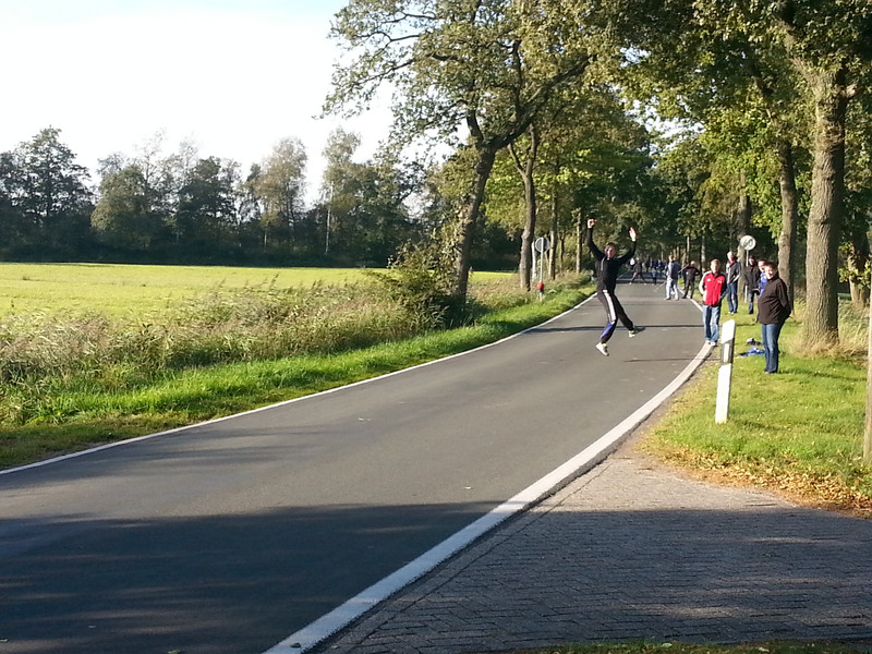 Bosseln auf einer straße